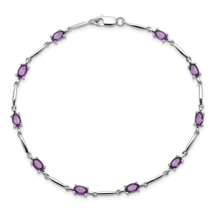 Lovely Rita's Bracelets Silver Genuine Amethyst Gemstone Bracelet