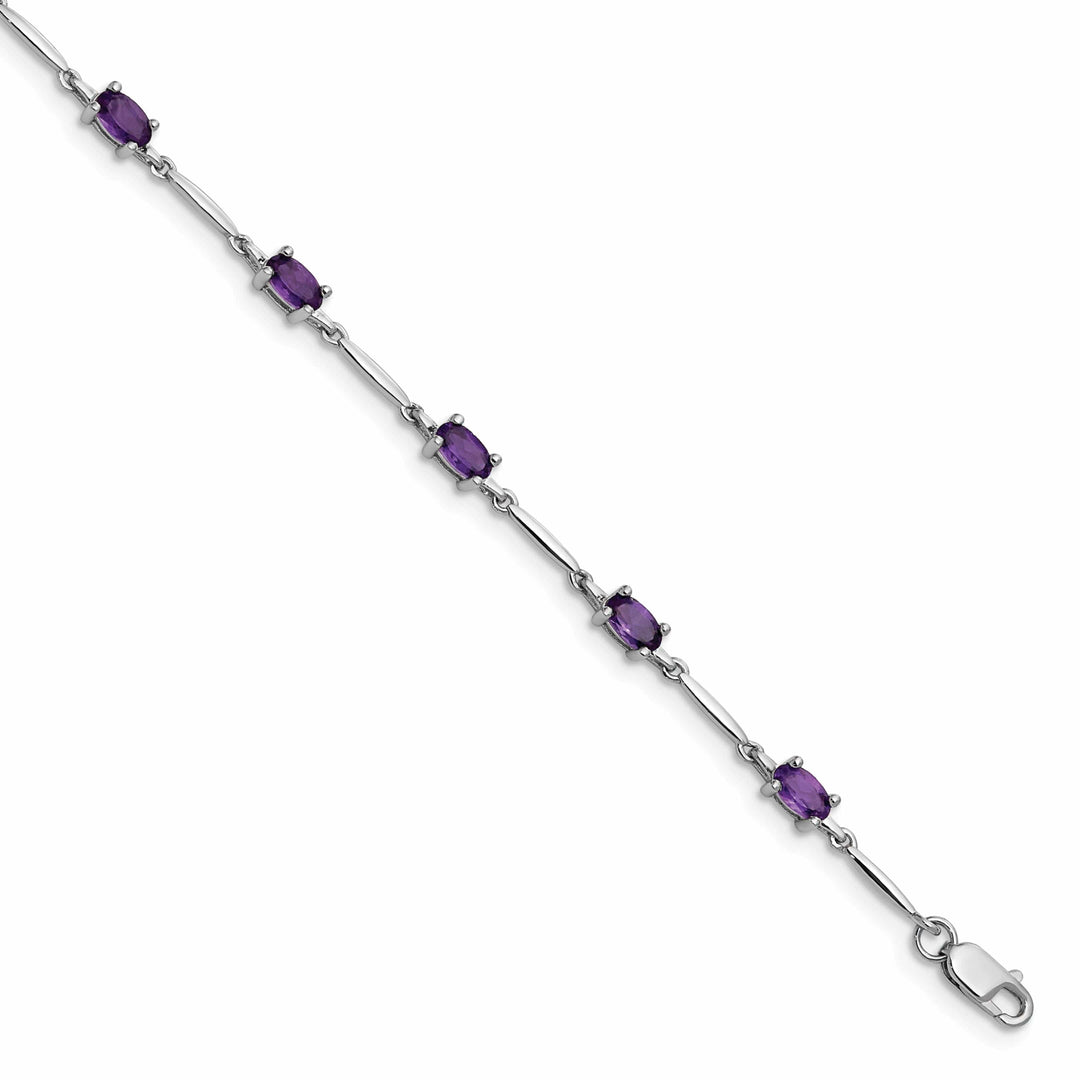 Lovely Rita's Bracelets Silver Genuine Amethyst Gemstone Bracelet