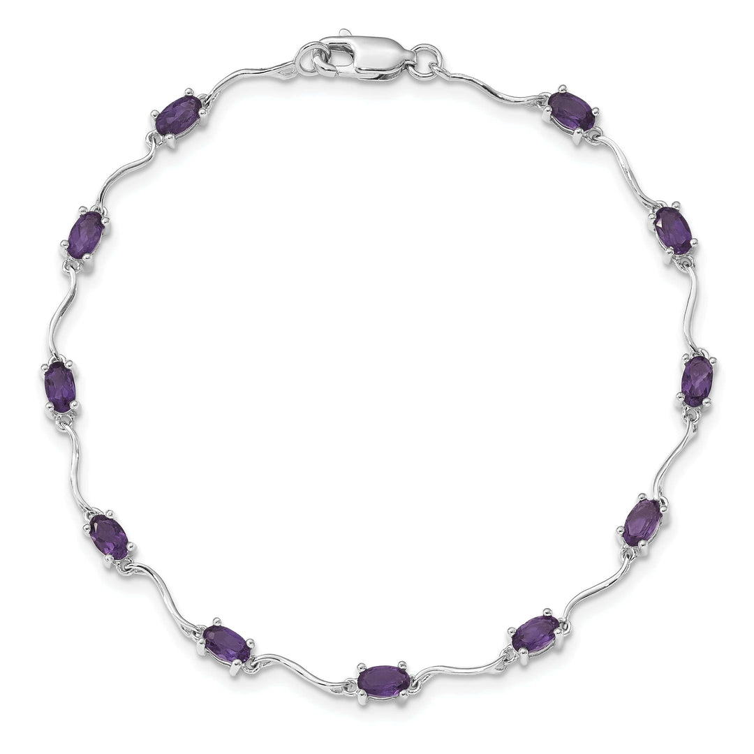 Lovely Rita's Bracelets Silver Genuine Amethyst Gemstone Bracelet