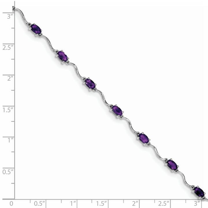 Lovely Rita's Bracelets Silver Genuine Amethyst Gemstone Bracelet