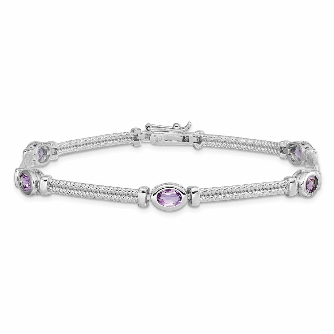 Lovely Rita's Bracelets Silver Genuine Amethyst Gemstone Bracelet
