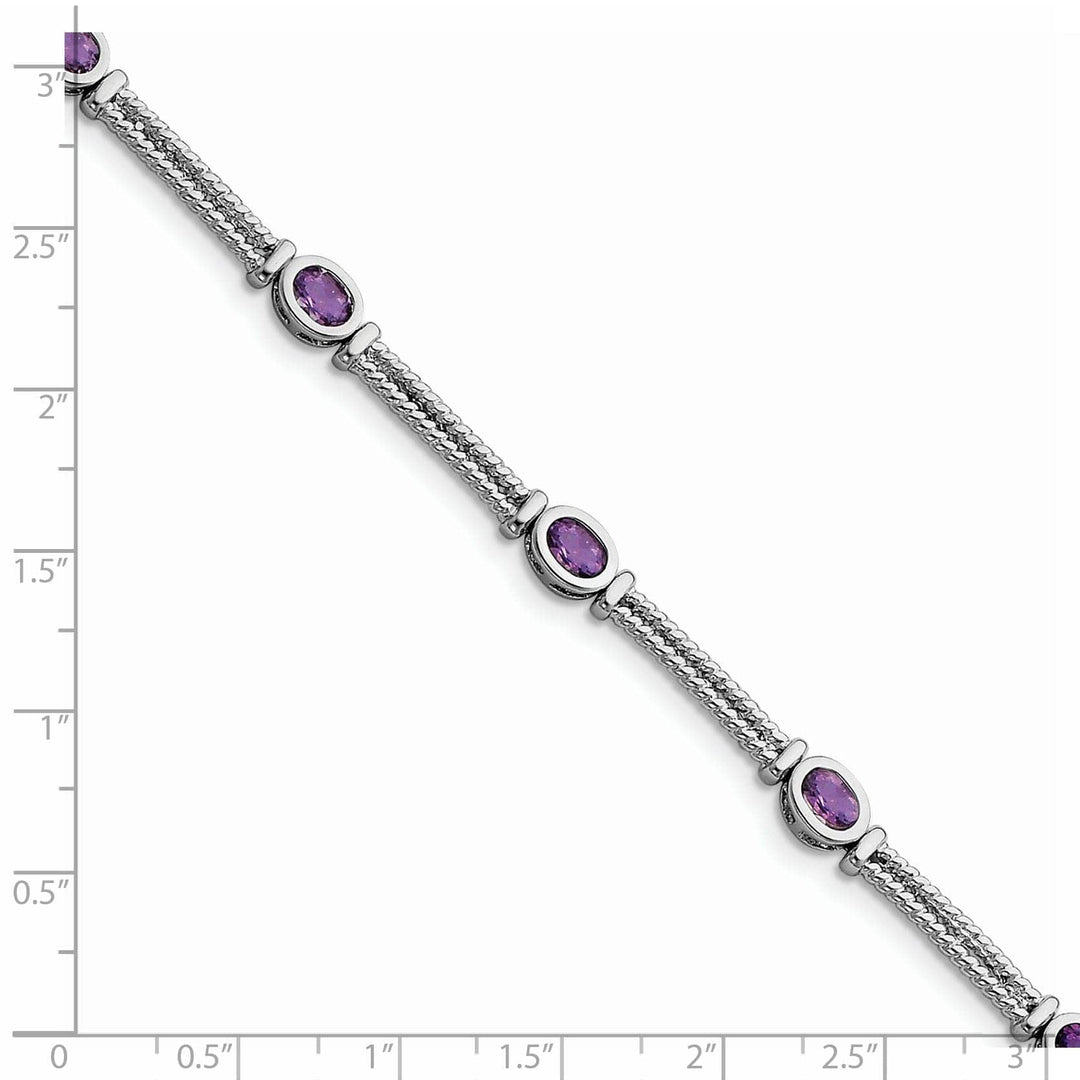 Lovely Rita's Bracelets Silver Genuine Amethyst Gemstone Bracelet