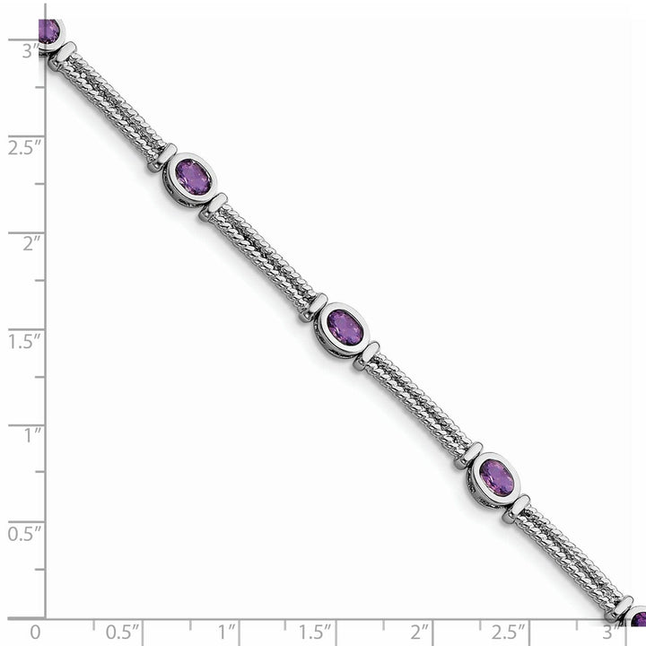 Lovely Rita's Bracelets Silver Genuine Amethyst Gemstone Bracelet