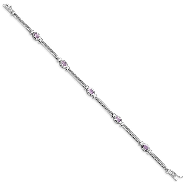 Lovely Rita's Bracelets Silver Genuine Amethyst Gemstone Bracelet