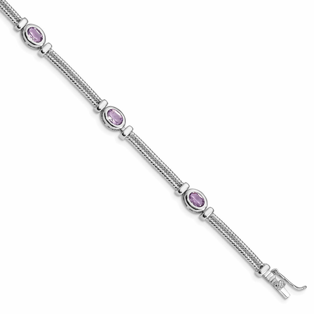 Lovely Rita's Bracelets Silver Genuine Amethyst Gemstone Bracelet