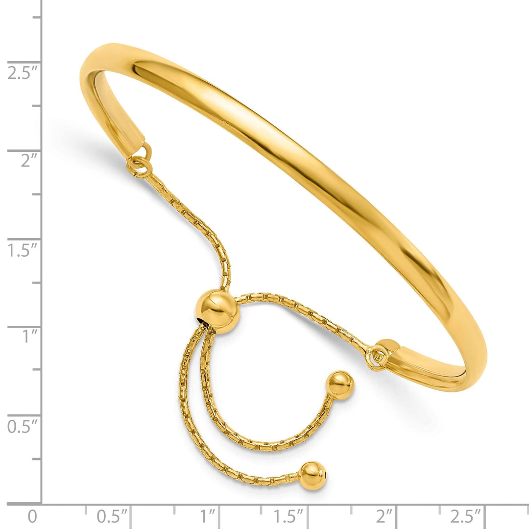 Lovely Rita's Bracelets Silver Gold-plated Polished Adjustable Bangle