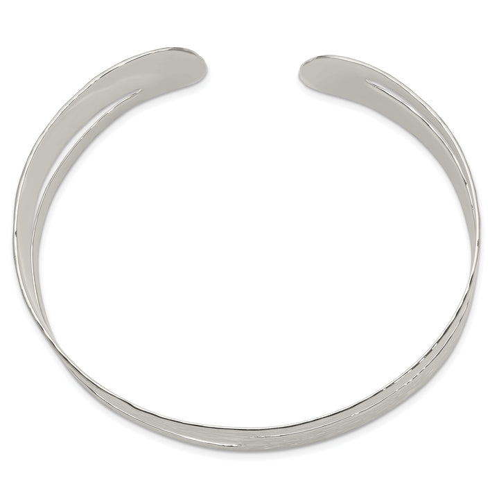Lovely Rita's Bracelets Silver Hammered Finish Fancy Cuff Bangle
