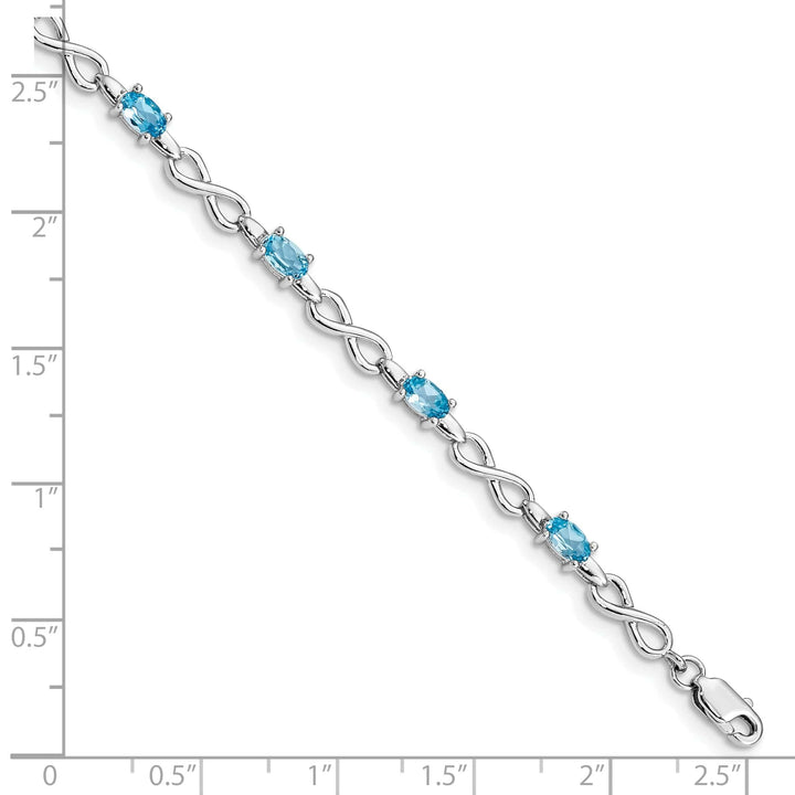 Lovely Rita's Bracelets Silver Light Swiss Blue Topaz Gemstone Bracelet