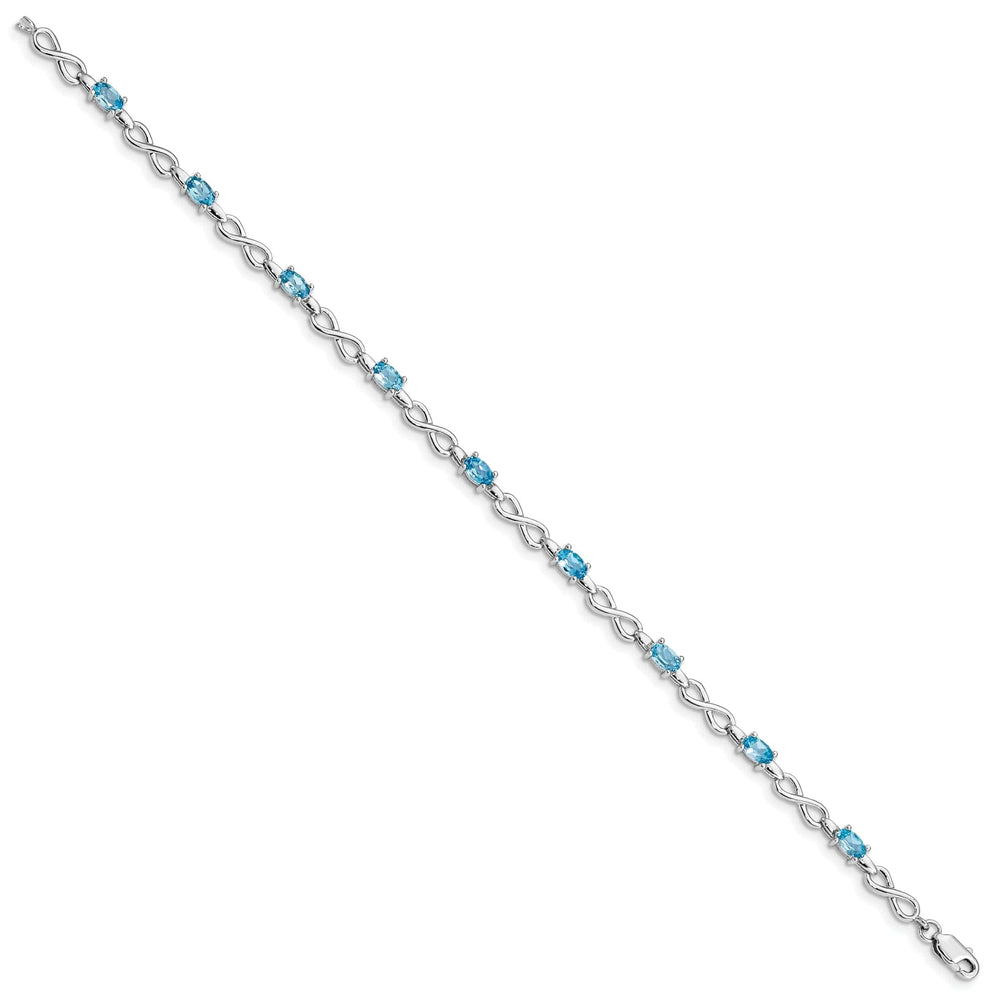 Lovely Rita's Bracelets Silver Light Swiss Blue Topaz Gemstone Bracelet