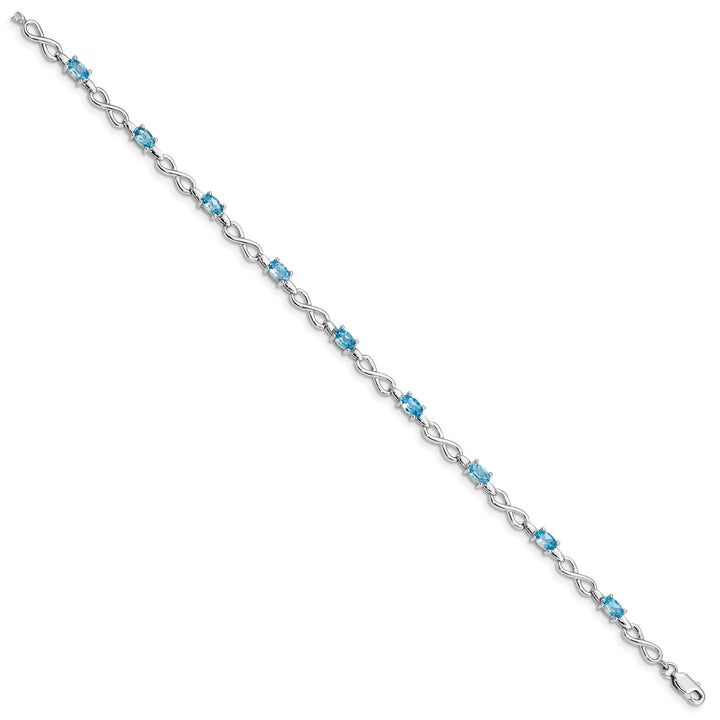 Lovely Rita's Bracelets Silver Light Swiss Blue Topaz Gemstone Bracelet