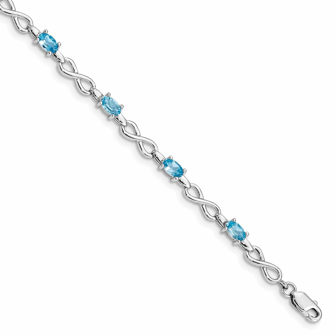 Lovely Rita's Bracelets Silver Light Swiss Blue Topaz Gemstone Bracelet