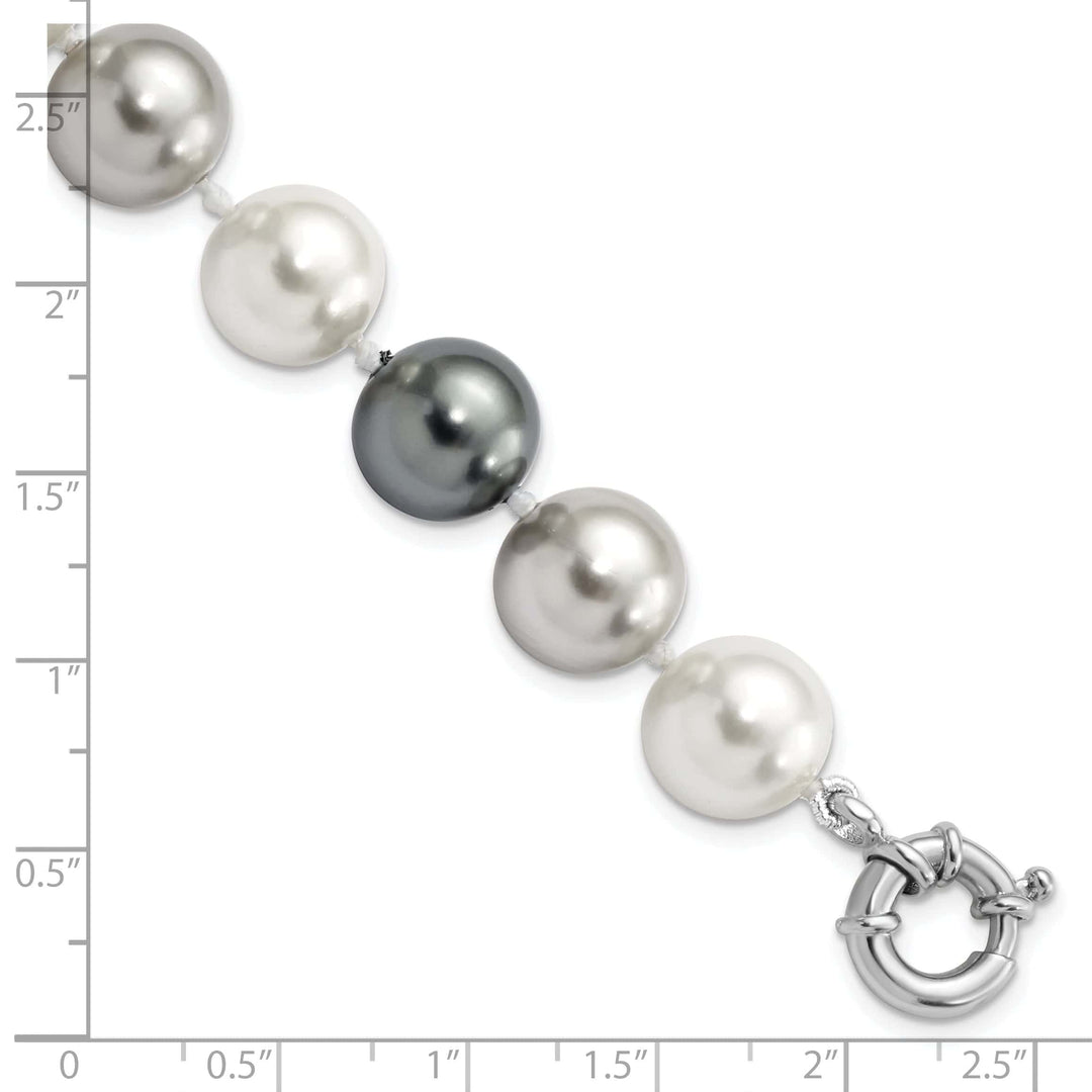 Majestik Shell Pearls Bracelets Silver Majestik MutiColore Shell Pearl Bracelet