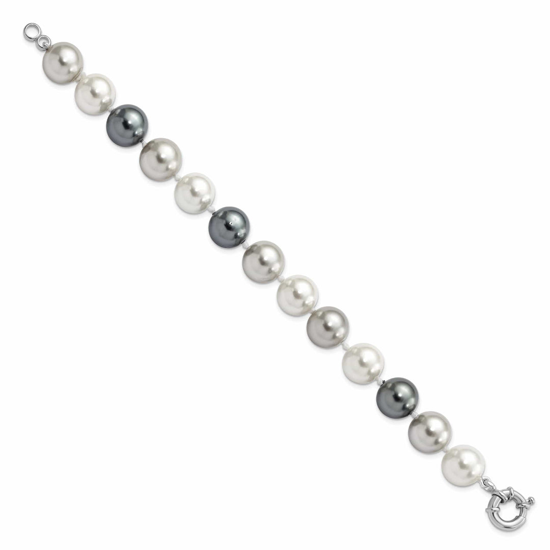 Majestik Shell Pearls Bracelets Silver Majestik MutiColore Shell Pearl Bracelet
