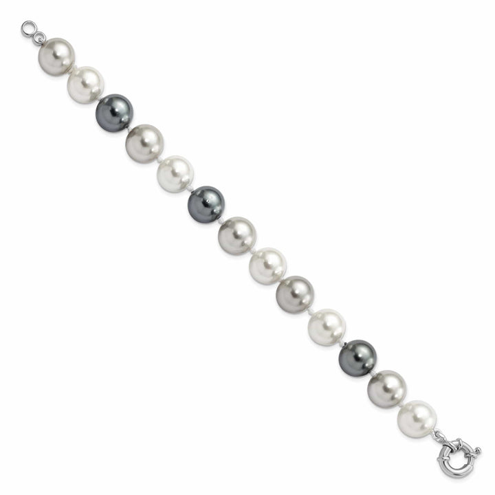 Majestik Shell Pearls Bracelets Silver Majestik MutiColore Shell Pearl Bracelet