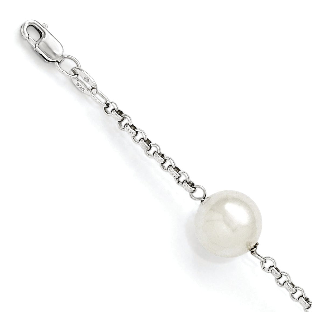 Majestik Shell Pearls Bracelets Silver Majestik White Shell Pearl Bead Bracelet