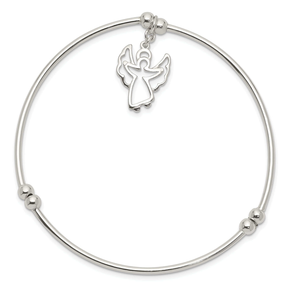 Lovely Rita's Bracelets Silver Moveable Angel Stretch Bangle Bracelet