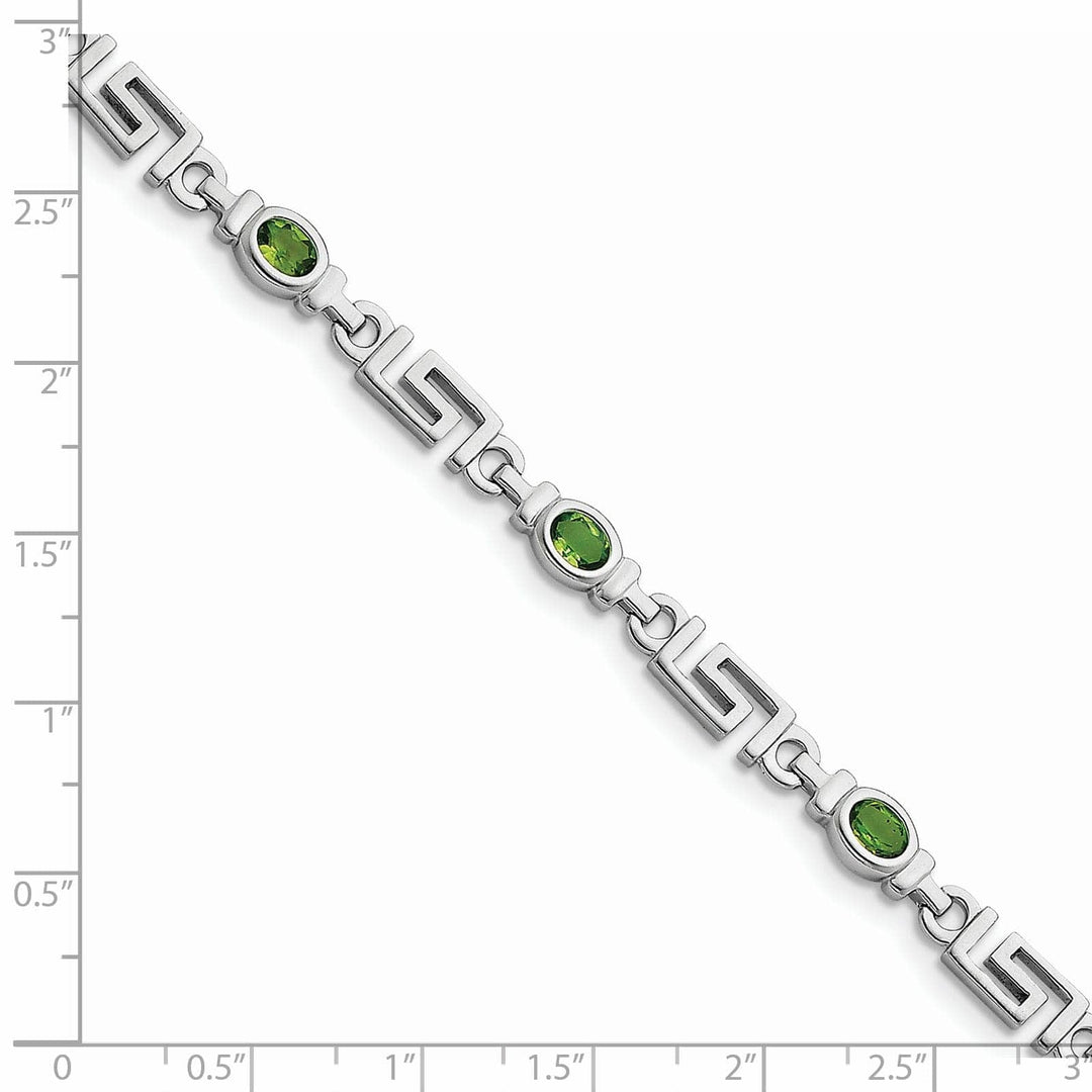 Lovely Rita's Bracelets Silver Pear Shape Peridot Gemstone Bracelet
