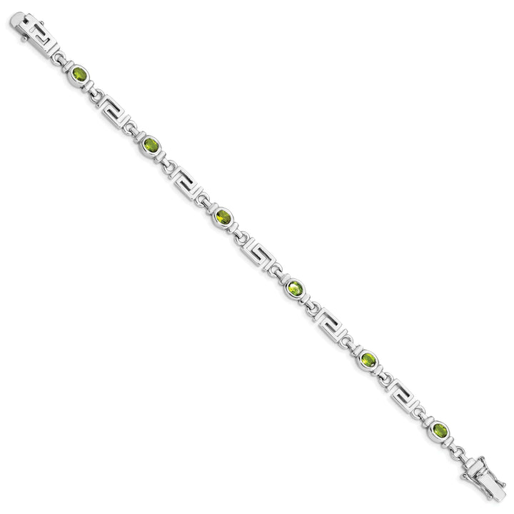Lovely Rita's Bracelets Silver Pear Shape Peridot Gemstone Bracelet