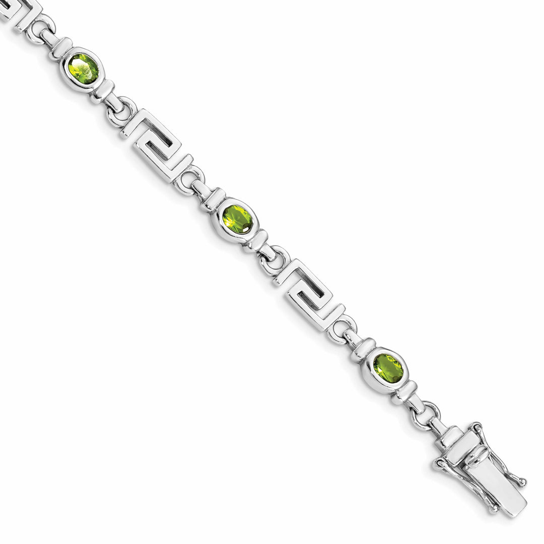 Lovely Rita's Bracelets Silver Pear Shape Peridot Gemstone Bracelet
