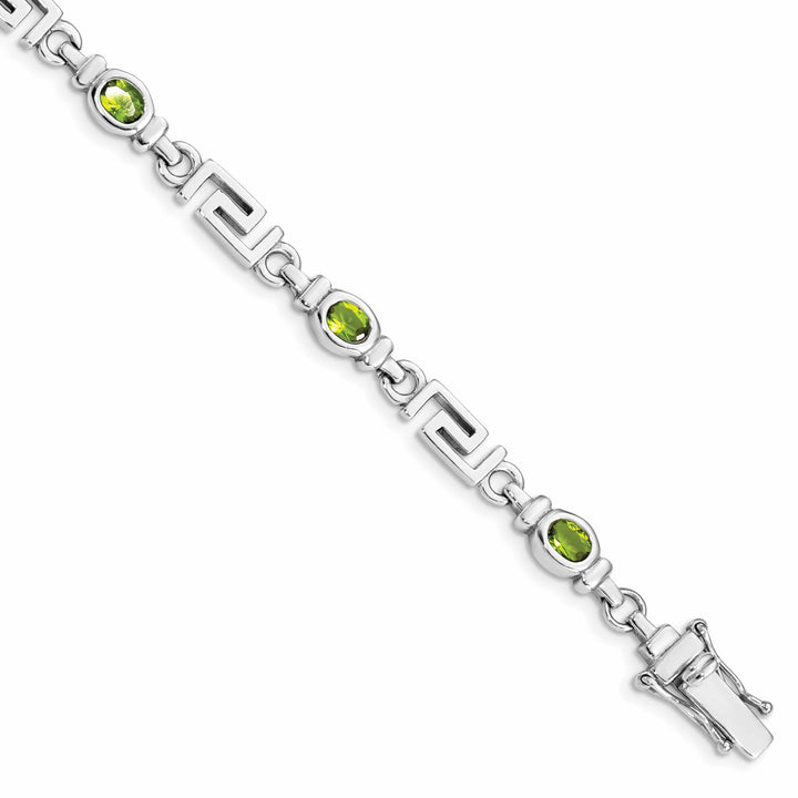 Lovely Rita's Bracelets Silver Pear Shape Peridot Gemstone Bracelet