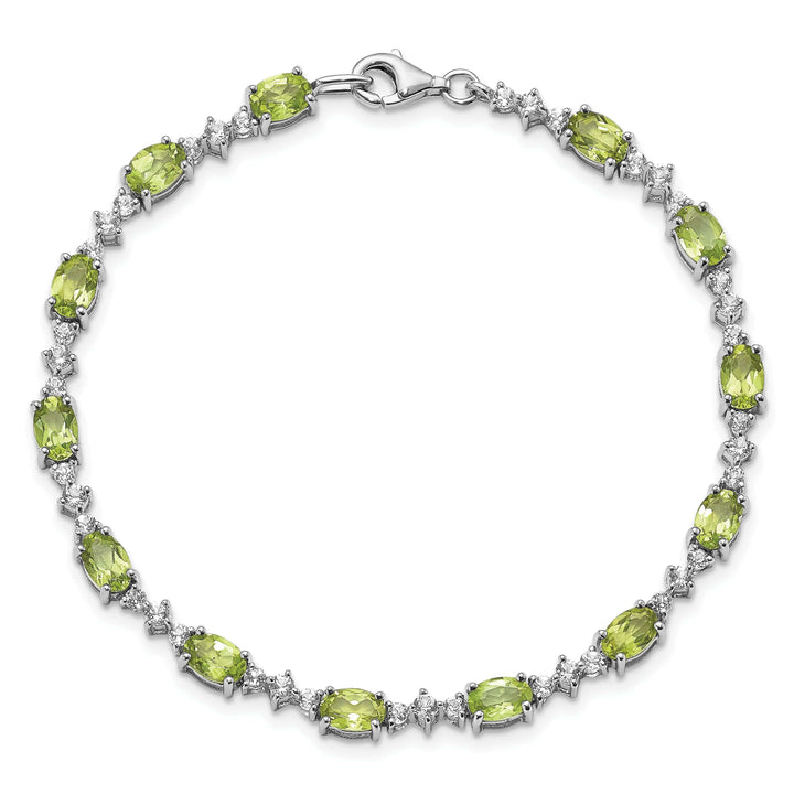 Lovely Rita's Bracelets Silver Peridot White Topaz Gemstone Bracelet
