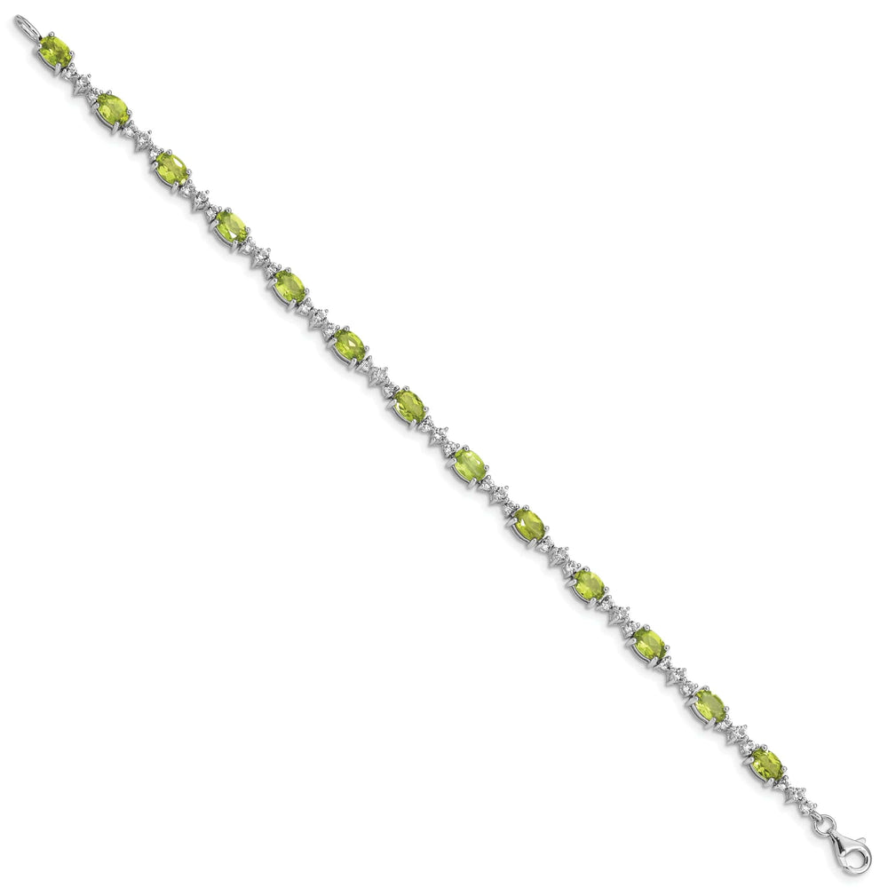 Lovely Rita's Bracelets Silver Peridot White Topaz Gemstone Bracelet