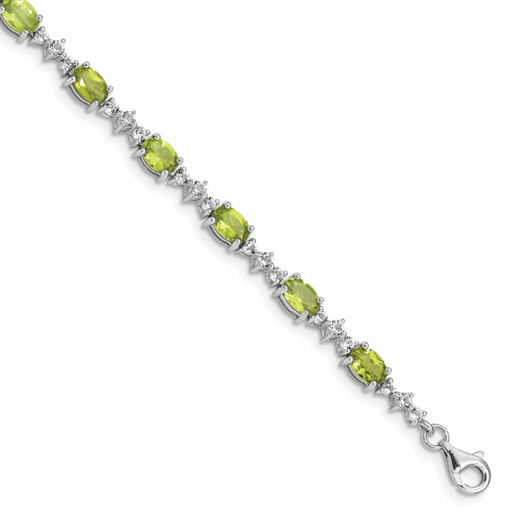Lovely Rita's Bracelets Silver Peridot White Topaz Gemstone Bracelet