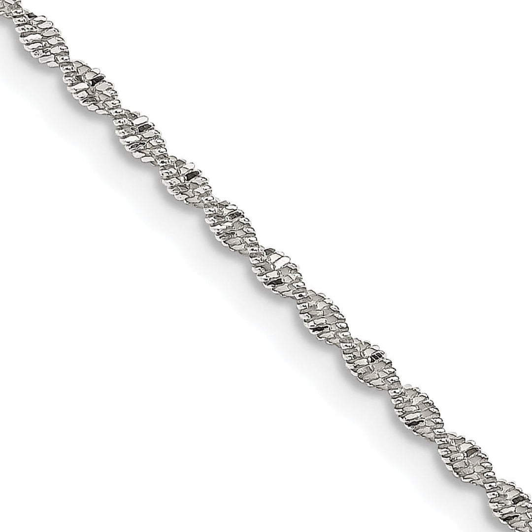 Lovely Rita's Bracelets Silver Polish 1.65mm Twisted Herringbone Chain