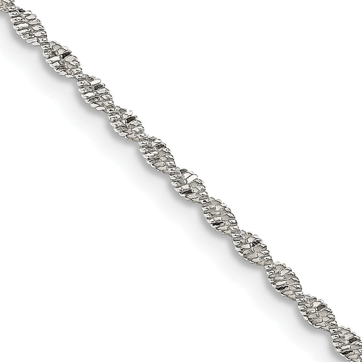 Lovely Rita's Bracelets Silver Polish 1.65mm Twisted Herringbone Chain