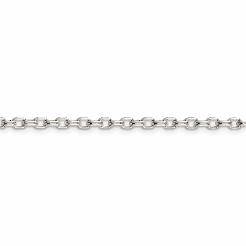 Lovely Rita's Bracelets Silver Polish 3.20-mm Fancy Oval Rolo Necklace
