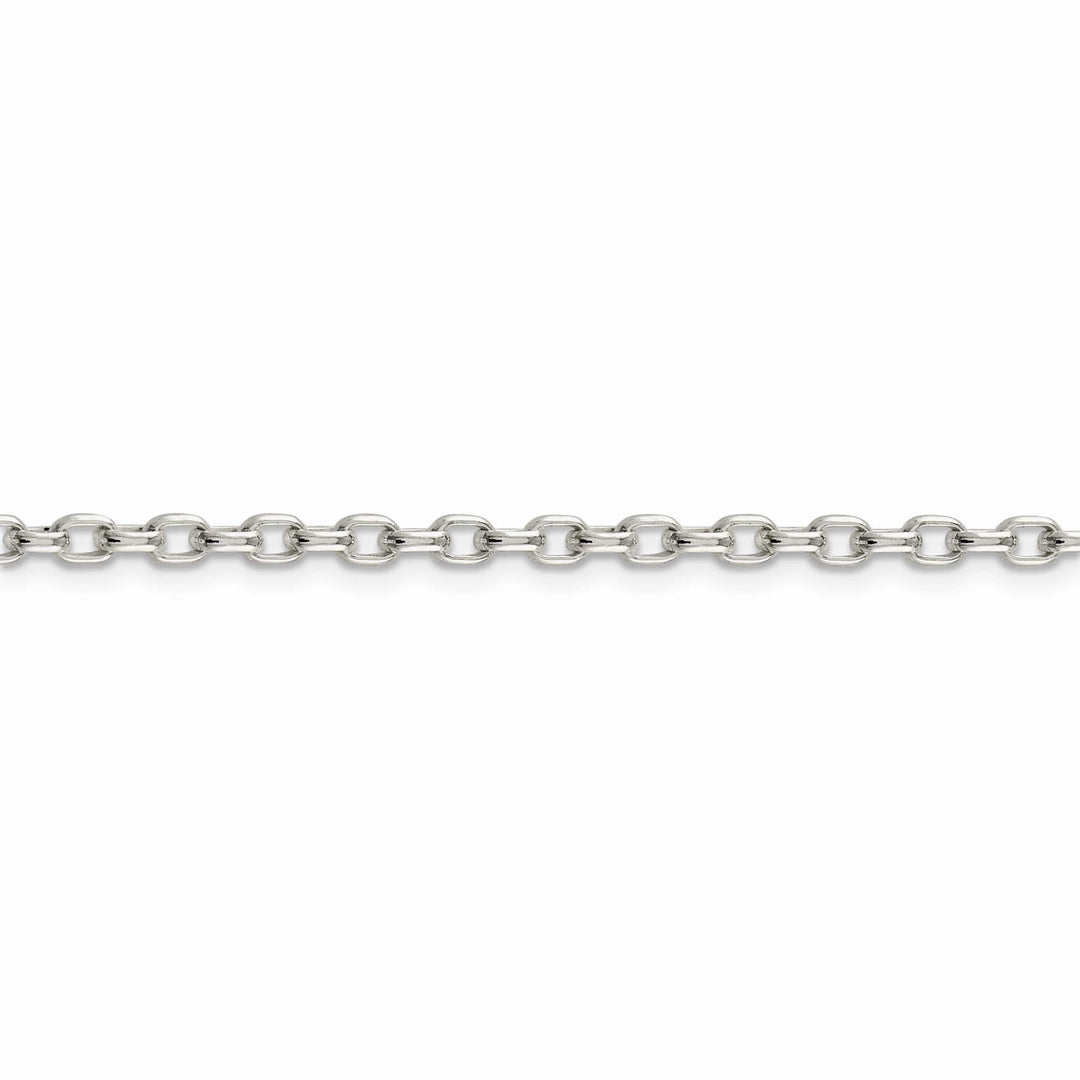Lovely Rita's Bracelets Silver Polish 3.20-mm Fancy Oval Rolo Necklace