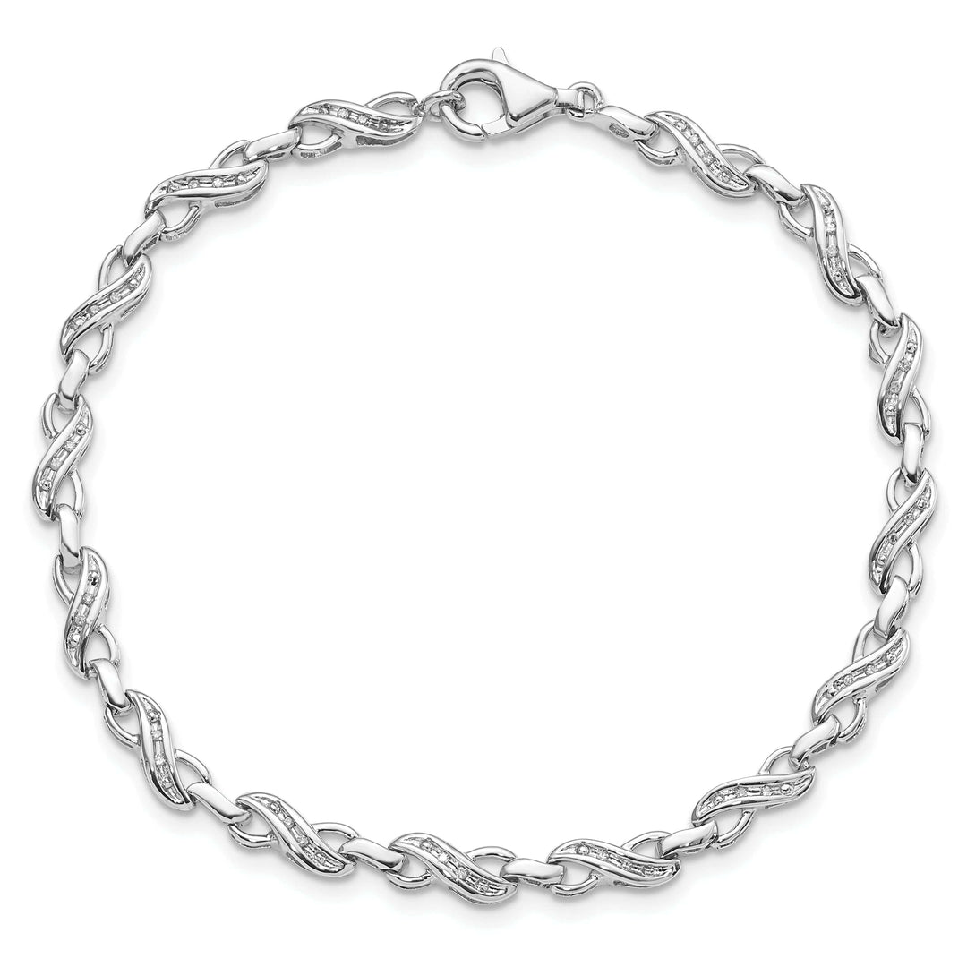 Lovely Rita's Bracelets Silver Polish Diamond Infinity Symbol Bracelet