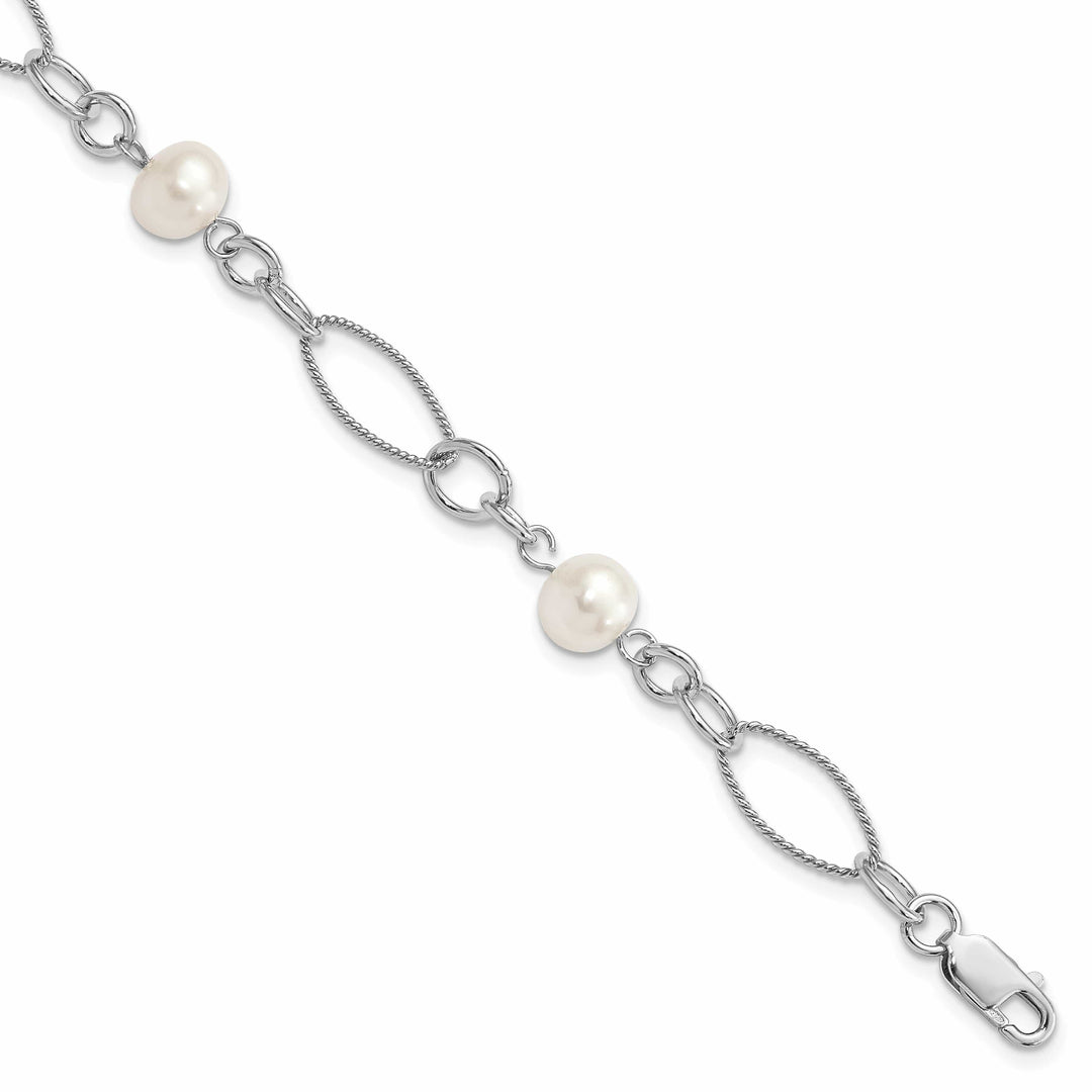 Lovely Rita's Bracelets Silver Polish Finish Fresh Water Pearl Bracelet
