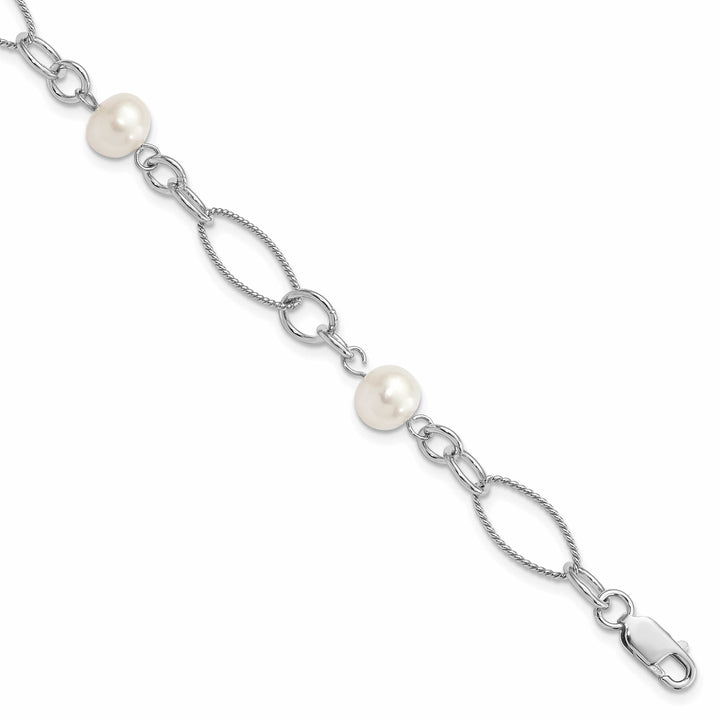 Lovely Rita's Bracelets Silver Polish Finish Fresh Water Pearl Bracelet