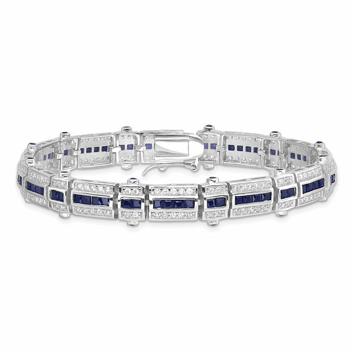 Lovely Rita's Bracelets Silver Polish Sapphire Cubic Zirconia Bracelet