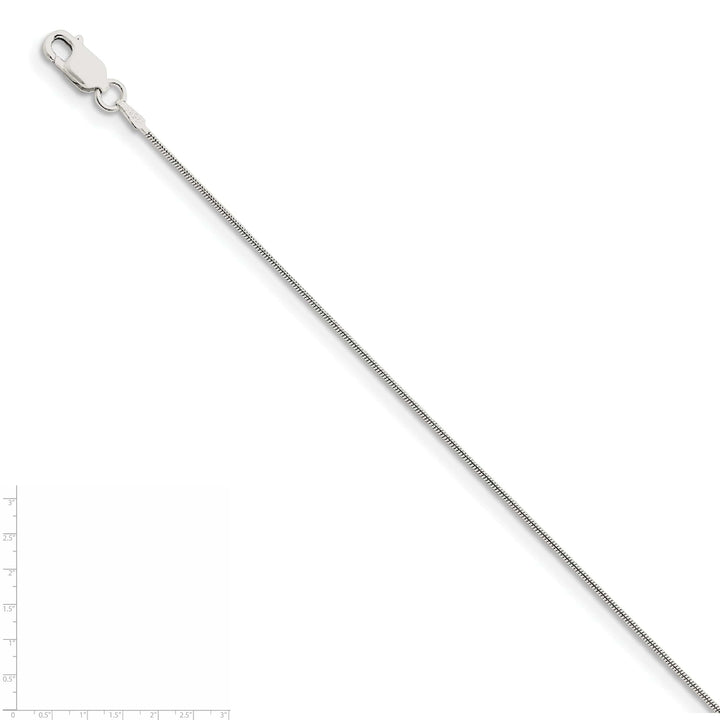 Lovely Rita's Bracelets Silver Polish Solid 0.80-mm Round Snake Chain