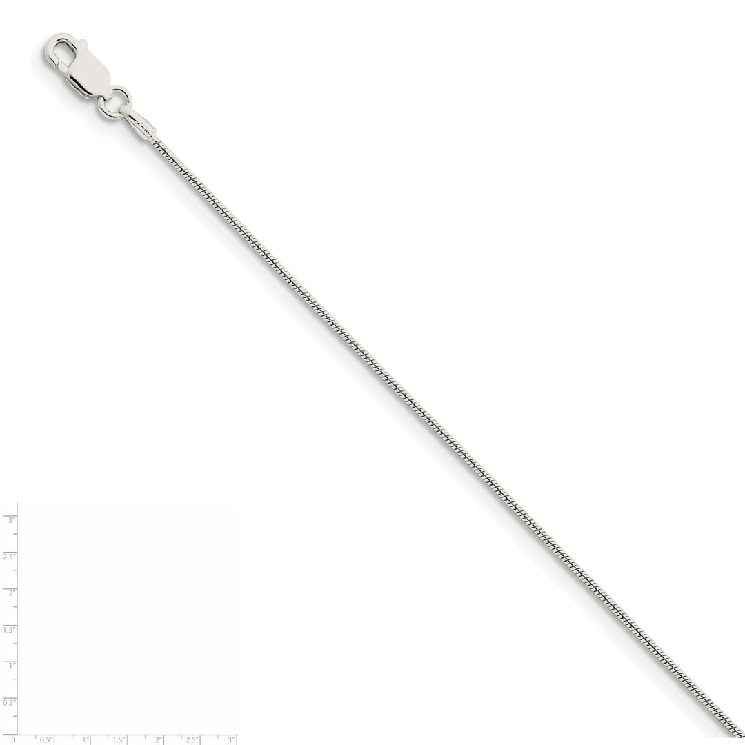 Lovely Rita's Bracelets Silver Polish Solid 1.00-mm Round Snake Chain