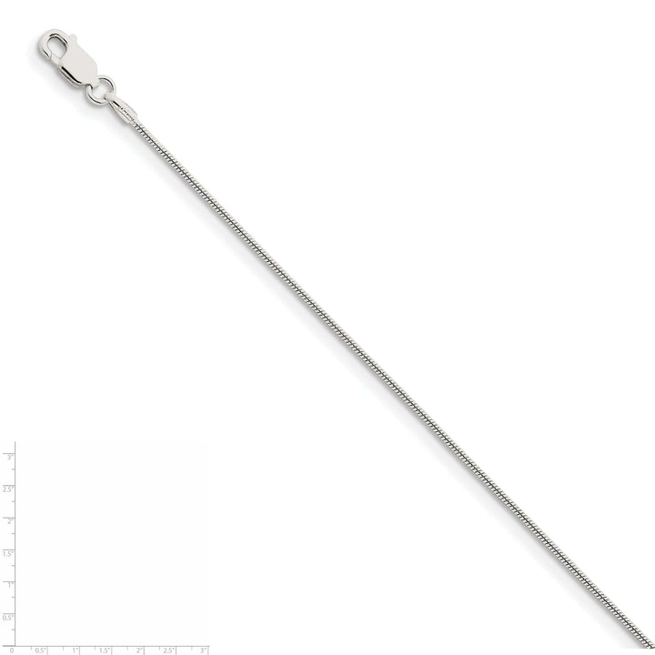 Lovely Rita's Bracelets Silver Polish Solid 1.00-mm Round Snake Chain