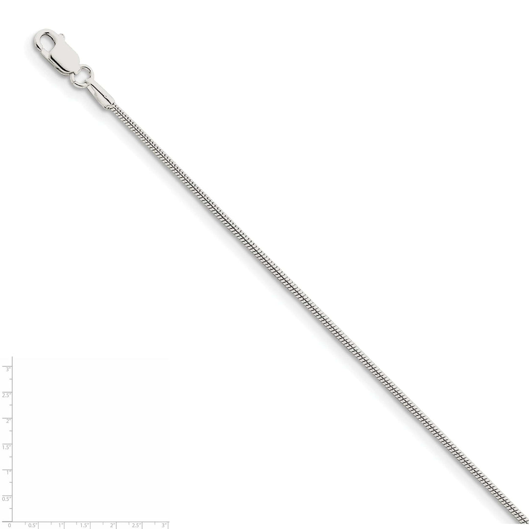 Lovely Rita's Bracelets Silver Polish Solid 1.25-mm Round Snake Chain