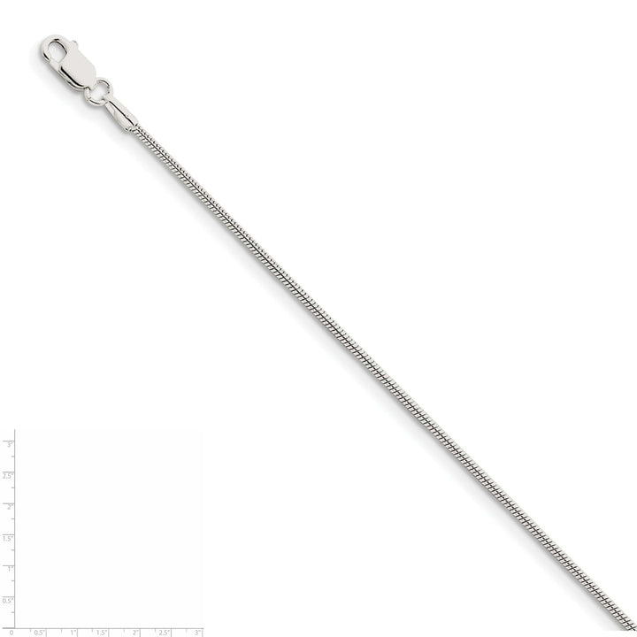 Lovely Rita's Bracelets Silver Polish Solid 1.25-mm Round Snake Chain