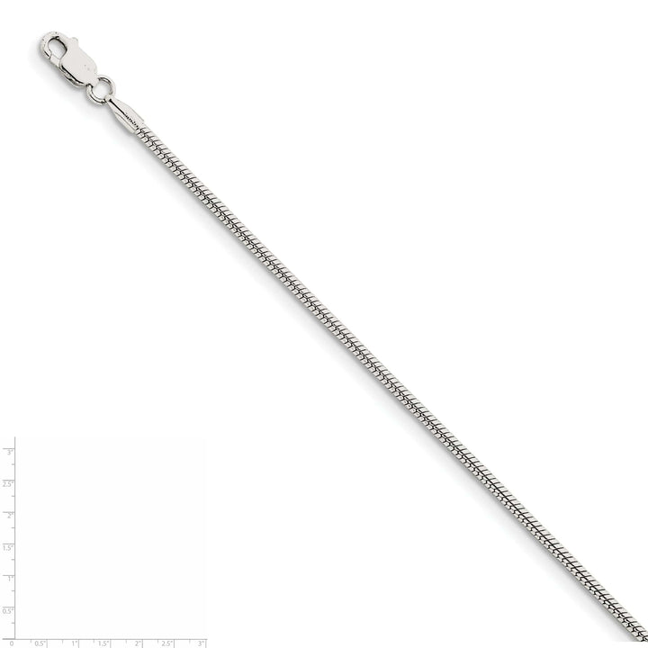 Lovely Rita's Bracelets Silver Polish Solid 1.75-mm Round Snake Chain