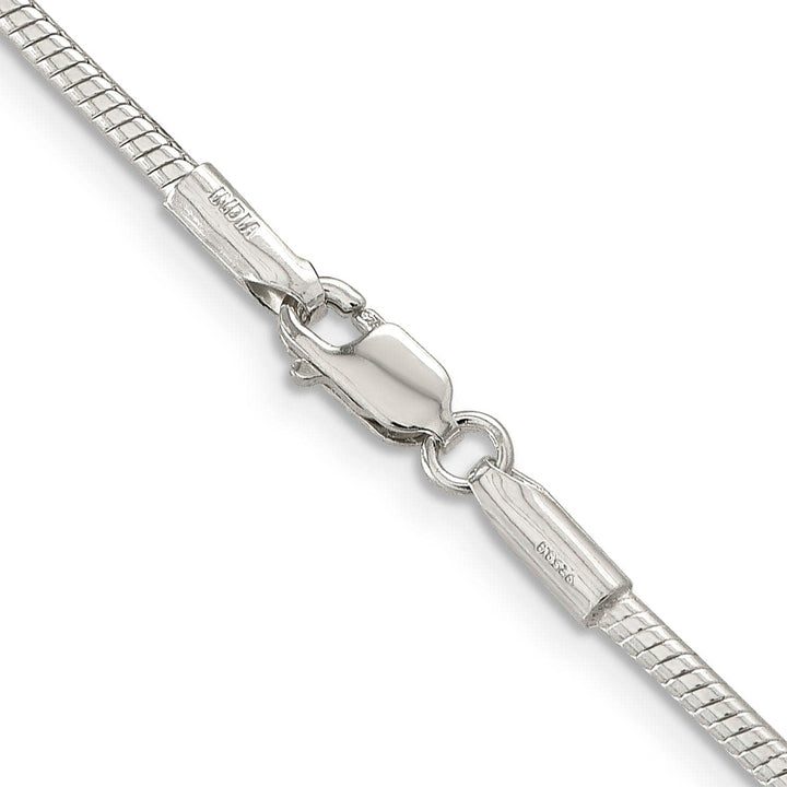 Lovely Rita's Bracelets Silver Polish Solid 2.00-mm Round Snake Chain