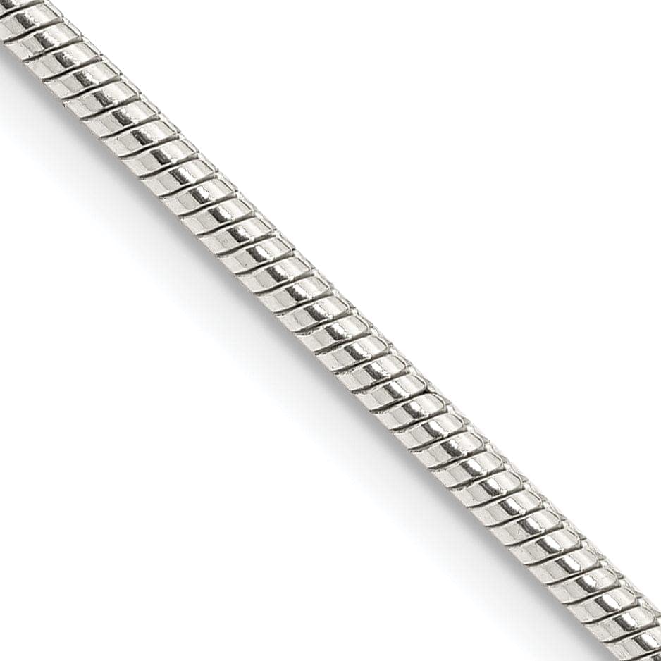 Lovely Rita's Bracelets Silver Polish Solid 2.00-mm Round Snake Chain