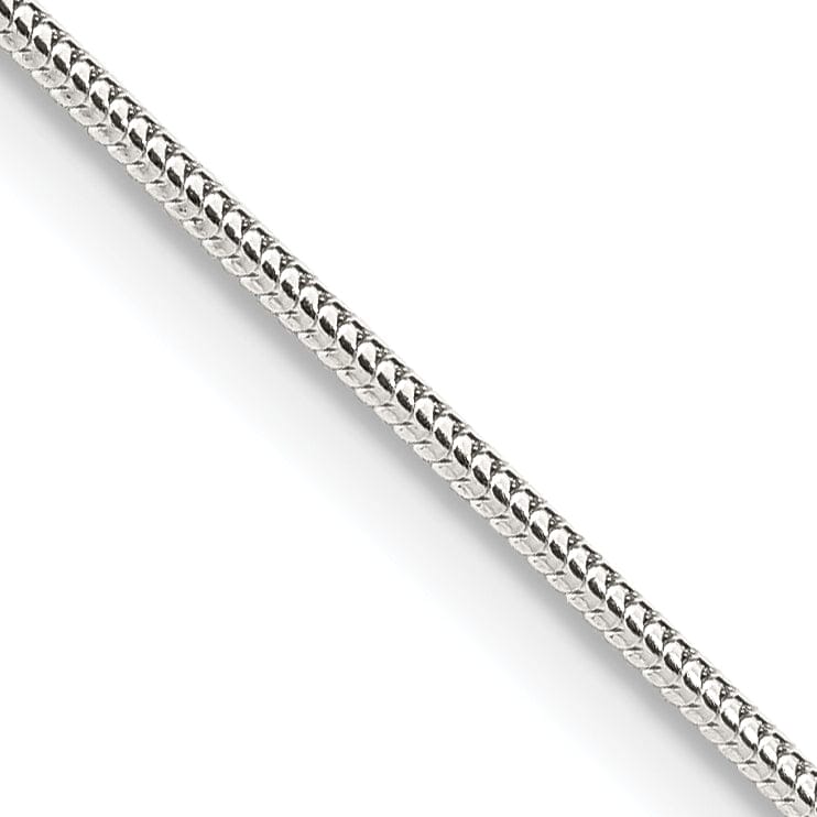 Lovely Rita's Bracelets Silver Polished 1.20-mm Round Snake Chain