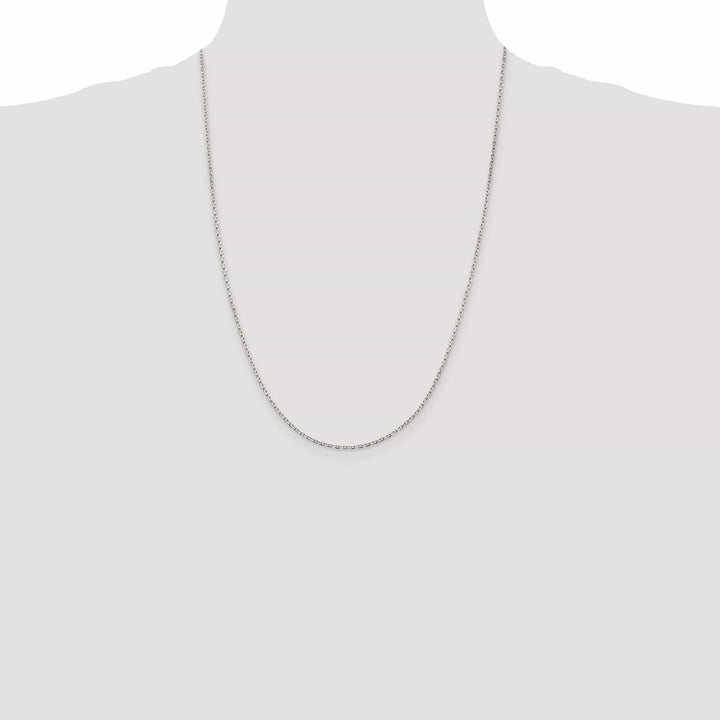 Lovely Rita's Bracelets Silver Polished 1.50mm Beveled Oval Cable Chain