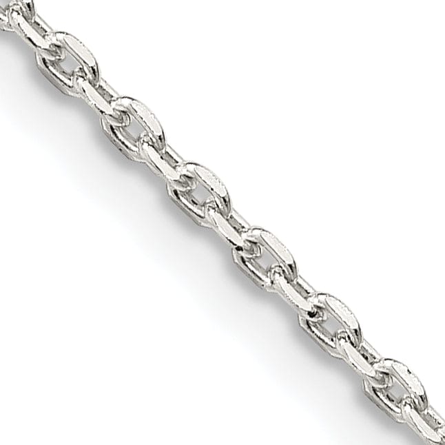 Lovely Rita's Bracelets Silver Polished 1.50mm Beveled Oval Cable Chain