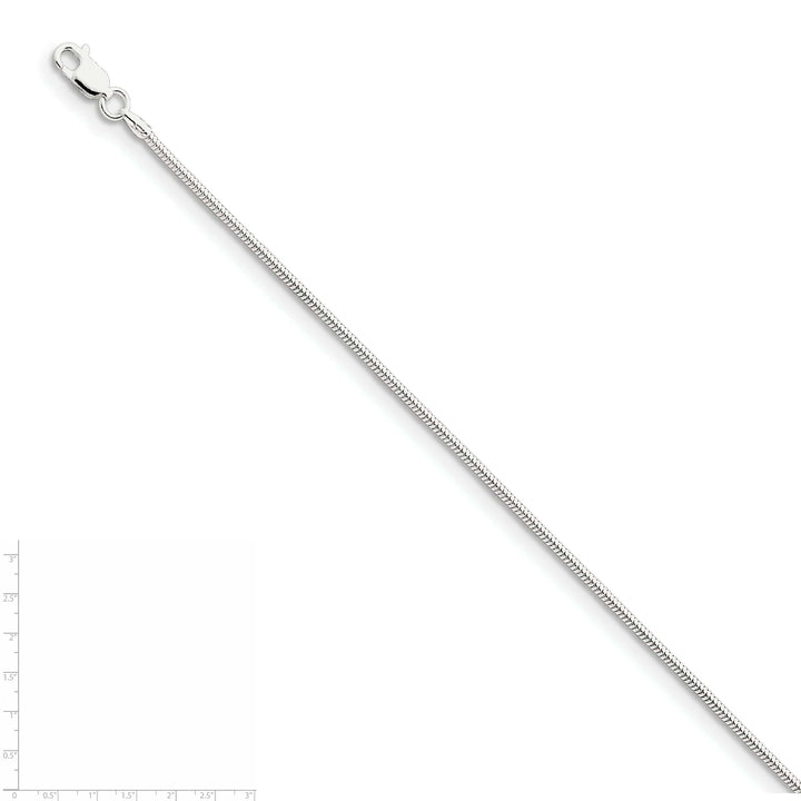 Lovely Rita's Bracelets Silver Polished 1.60-mm Round Snake Chain