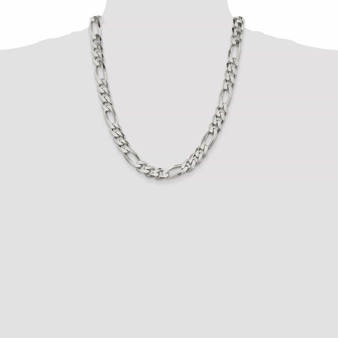 Lovely Rita's Bracelets Silver Polished 10.75-mm Solid Figaro Chain