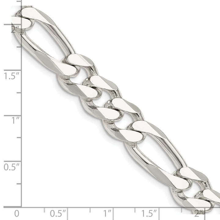 Lovely Rita's Bracelets Silver Polished 10.75-mm Solid Figaro Chain
