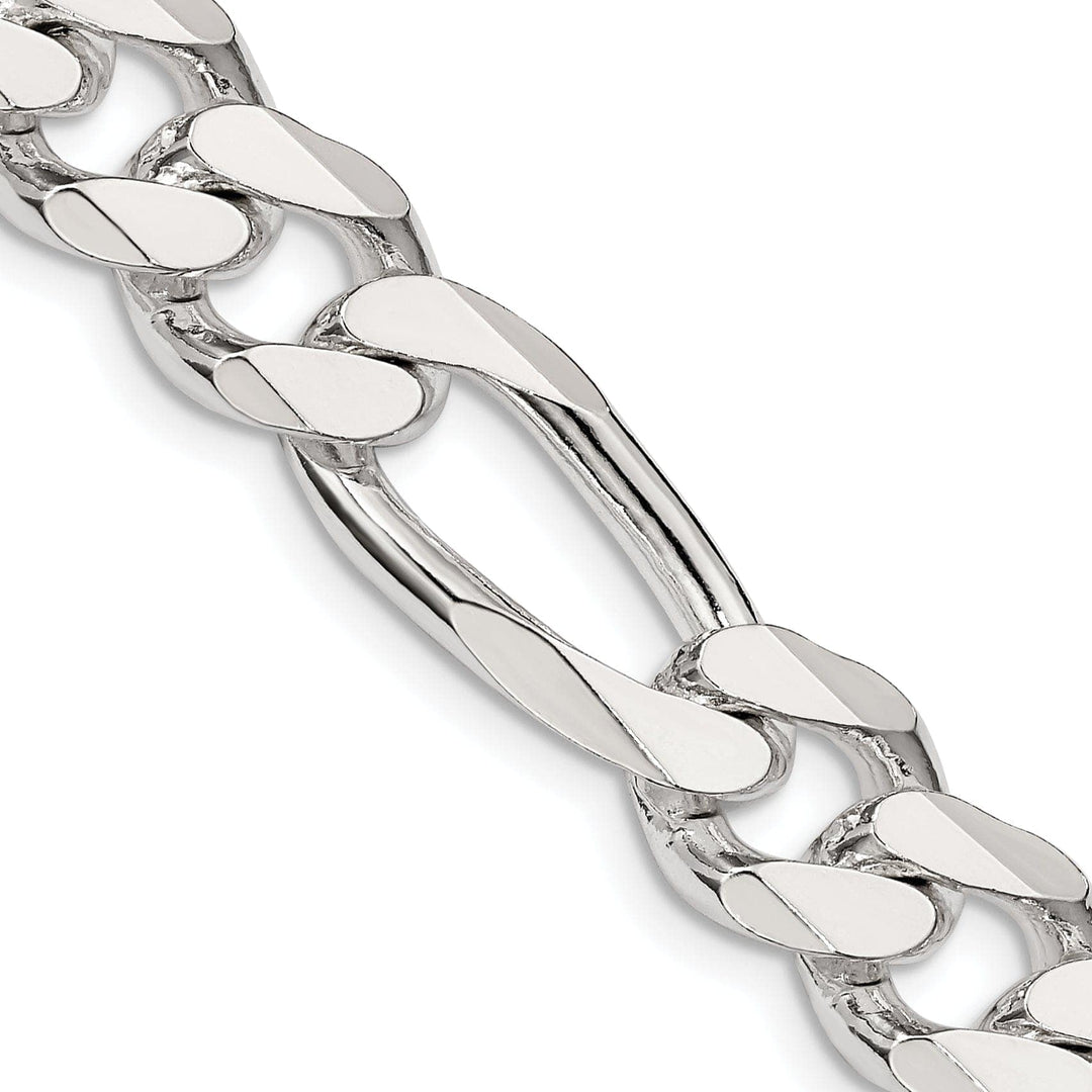 Lovely Rita's Bracelets Silver Polished 10.75-mm Solid Figaro Chain